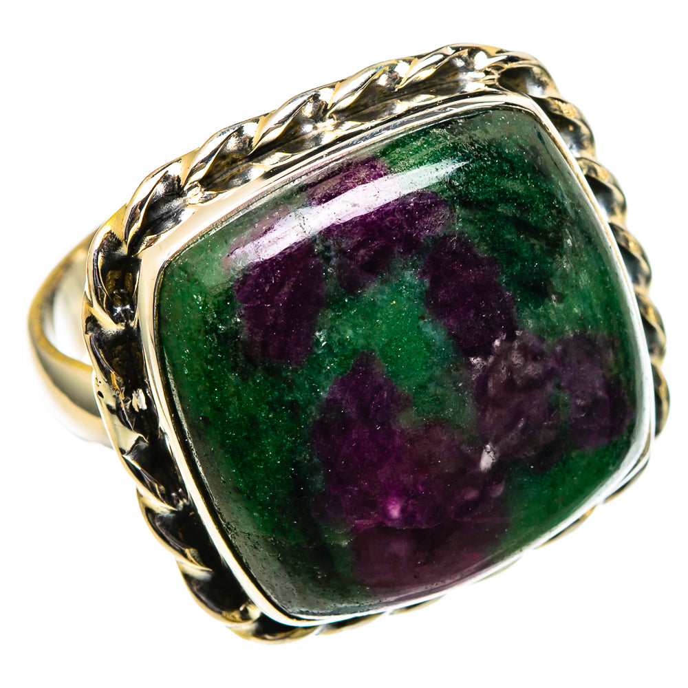 Ruby Zoisite Rings handcrafted by Ana Silver Co - RING99124