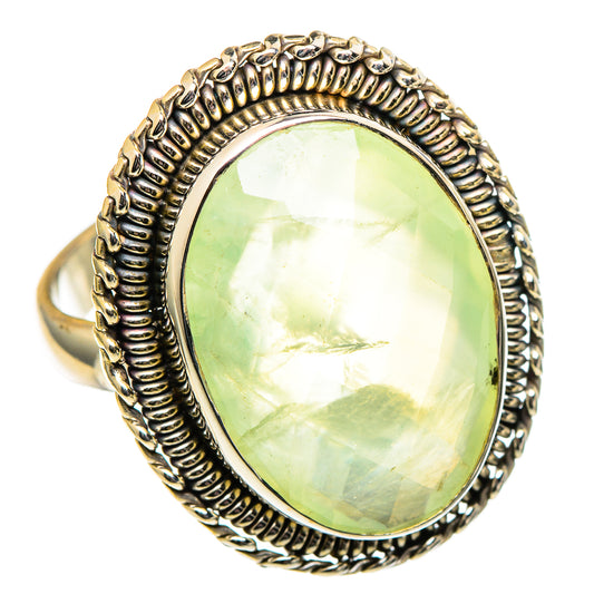 Prehnite Rings handcrafted by Ana Silver Co - RING99126 - Photo 2