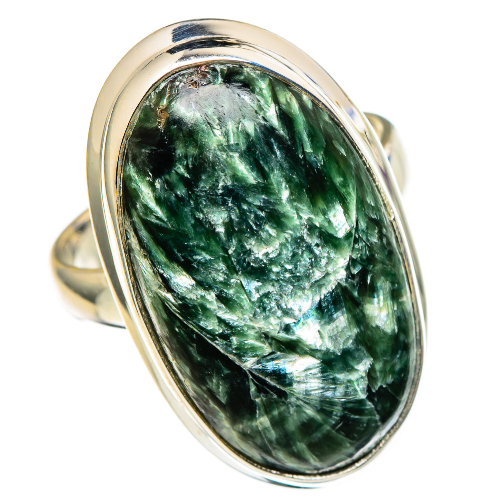 Seraphinite Rings handcrafted by Ana Silver Co - RING99129 - Photo 2