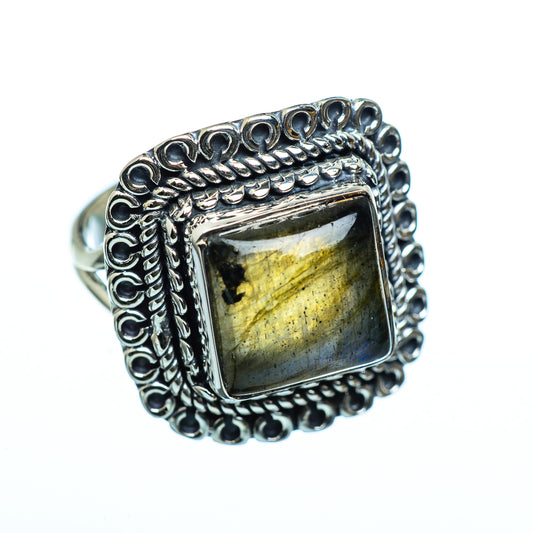 Labradorite Rings handcrafted by Ana Silver Co - RING991347