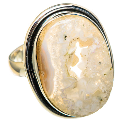 White Geode Slice Rings handcrafted by Ana Silver Co - RING99148
