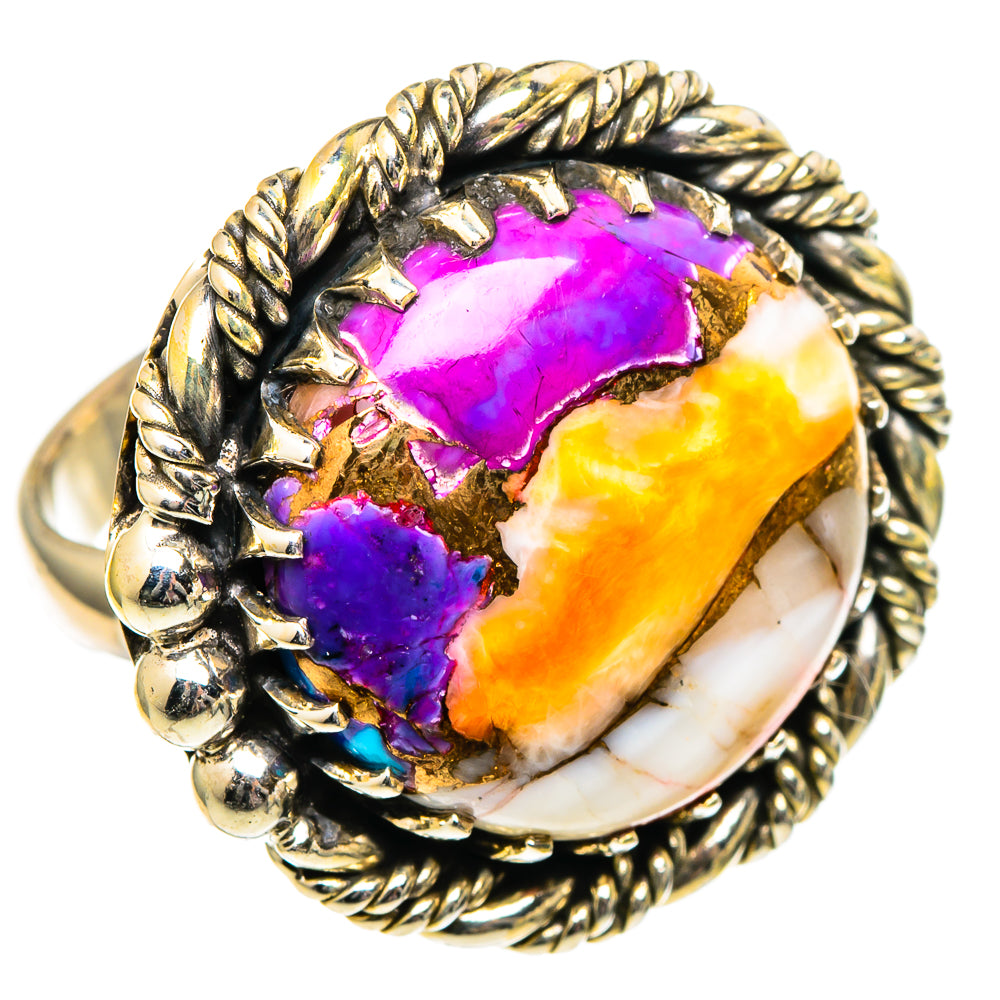 Spiny Oyster Turquoise Rings handcrafted by Ana Silver Co - RING99149