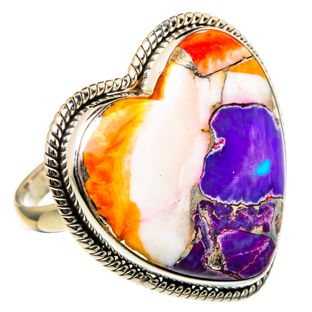 Spiny Oyster Turquoise Rings handcrafted by Ana Silver Co - RING99154
