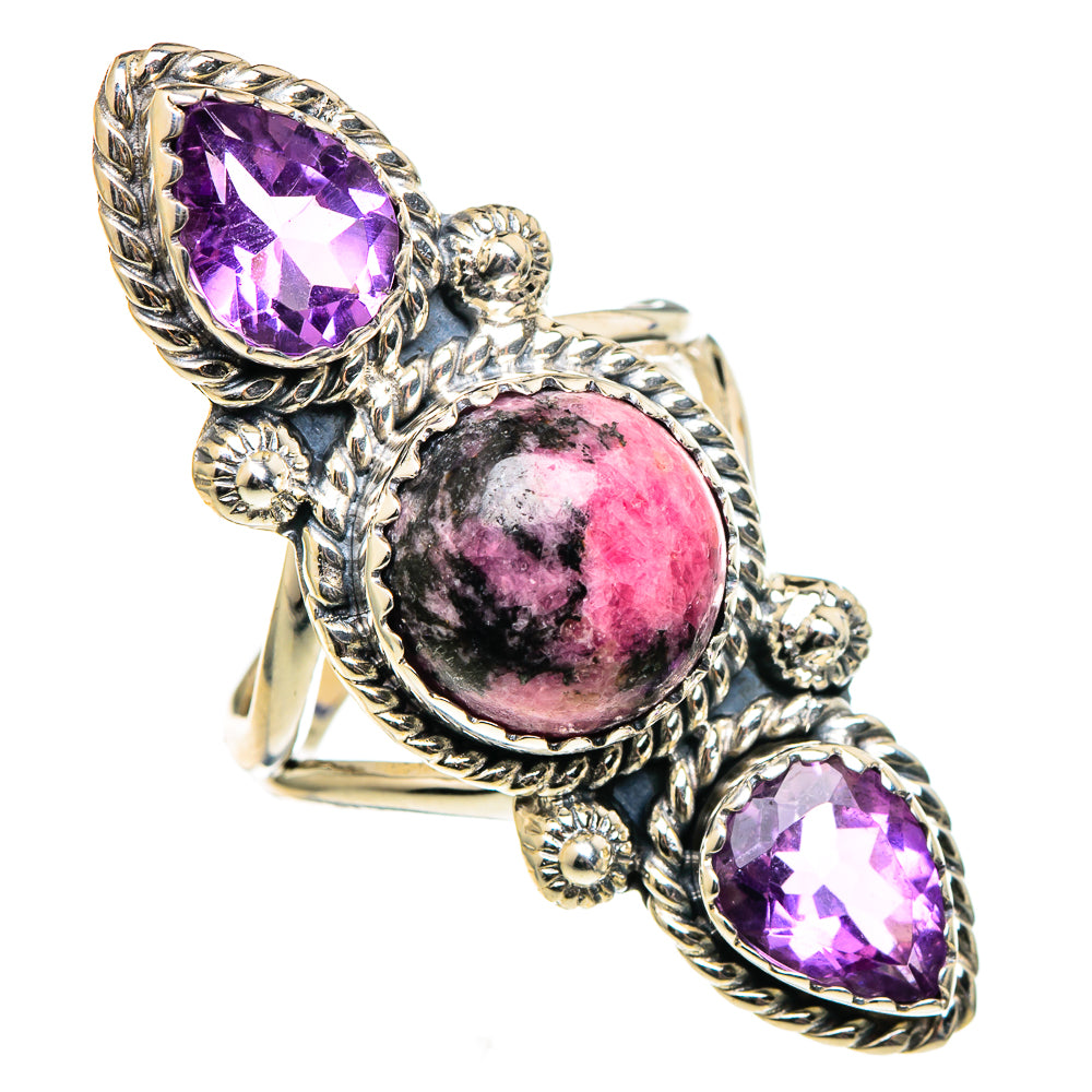 Rhodonite Rings handcrafted by Ana Silver Co - RING99158