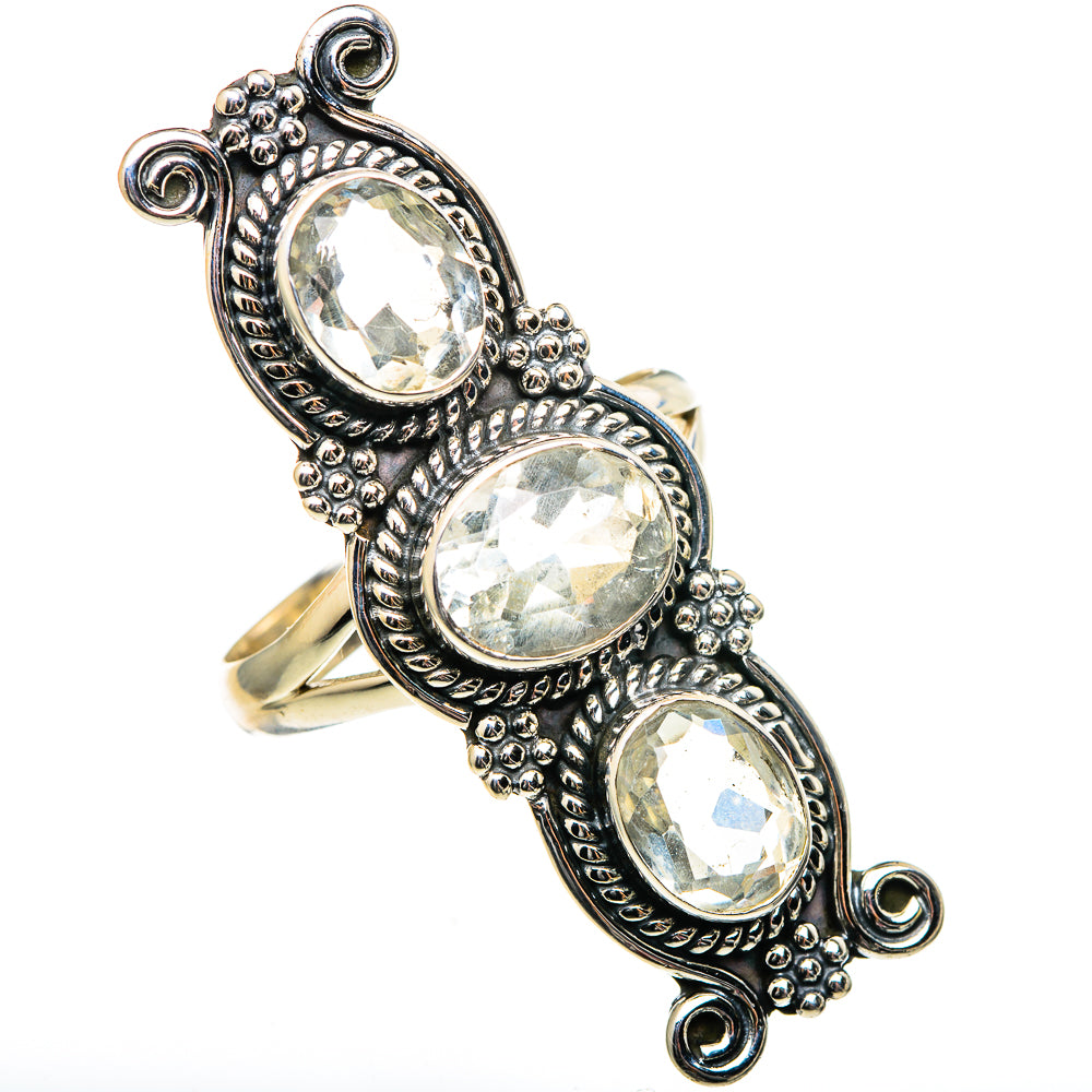 Green Amethyst Rings handcrafted by Ana Silver Co - RING99174