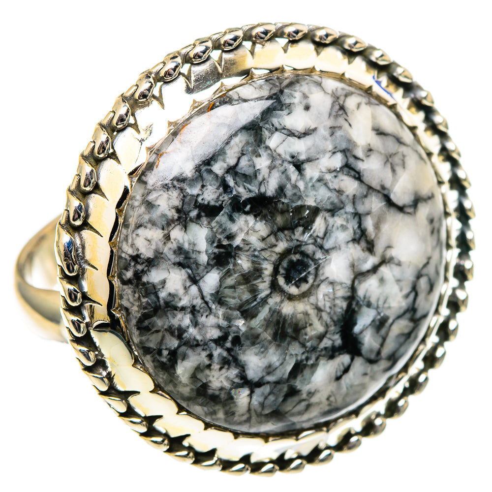 Moroccan Goniatite Fossil Rings handcrafted by Ana Silver Co - RING99191 - Photo 2