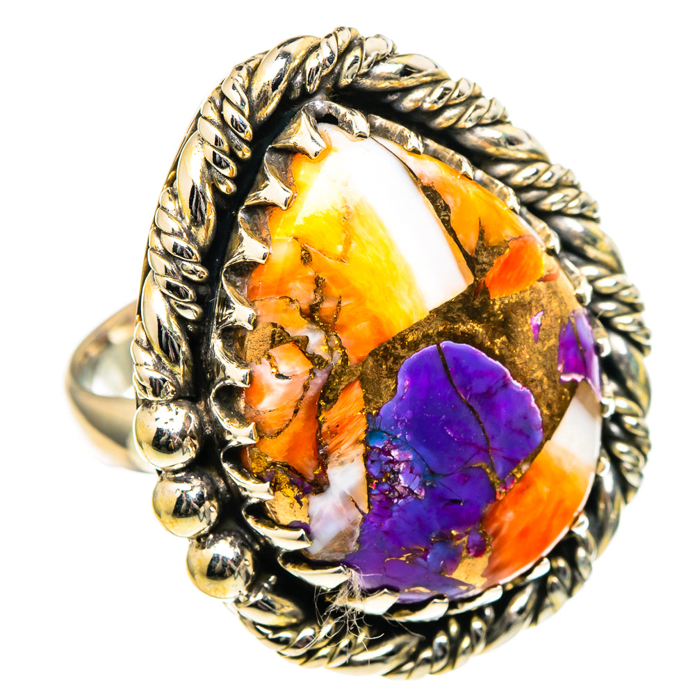 Spiny Oyster Turquoise Rings handcrafted by Ana Silver Co - RING99200