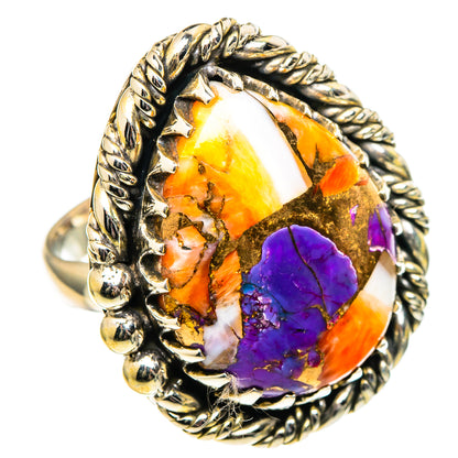 Spiny Oyster Turquoise Rings handcrafted by Ana Silver Co - RING99200
