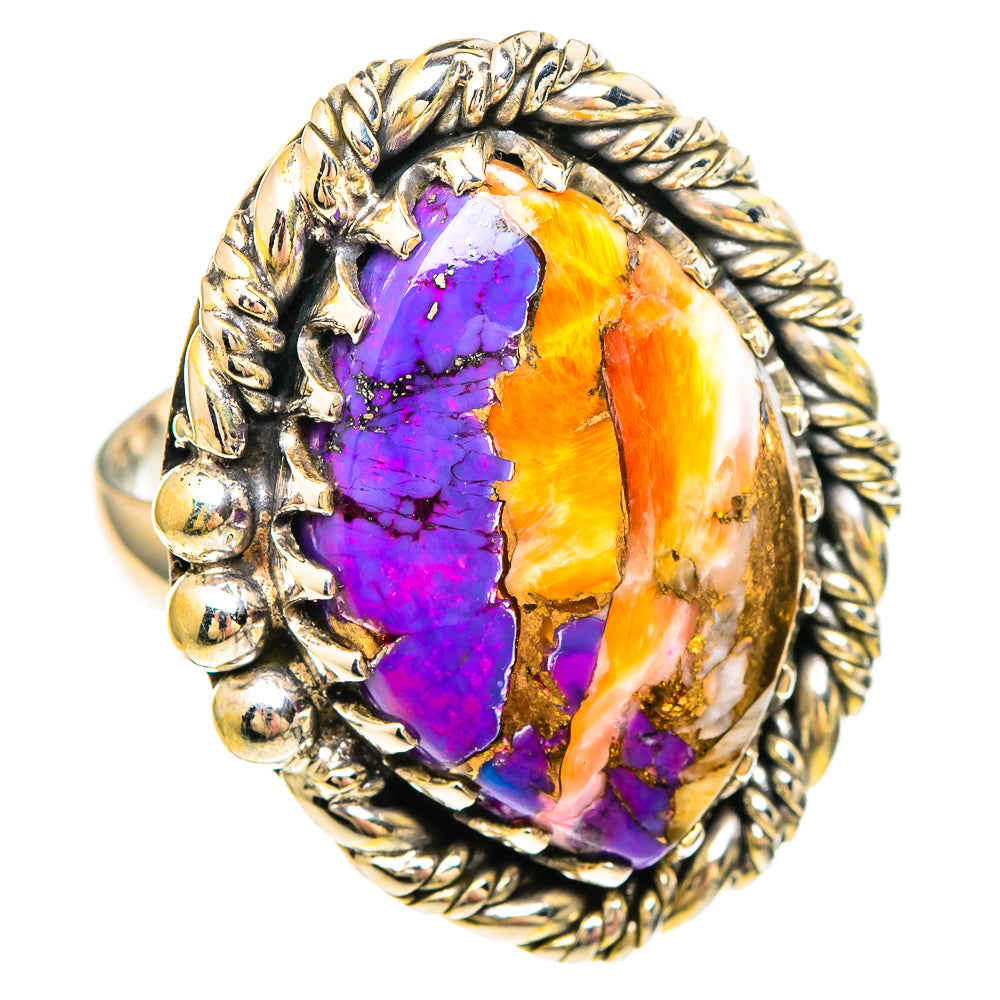Spiny Oyster Turquoise Rings handcrafted by Ana Silver Co - RING99272