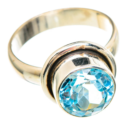 Blue Topaz Rings handcrafted by Ana Silver Co - RING99282