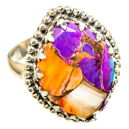 Spiny Oyster Turquoise Rings handcrafted by Ana Silver Co - RING99317
