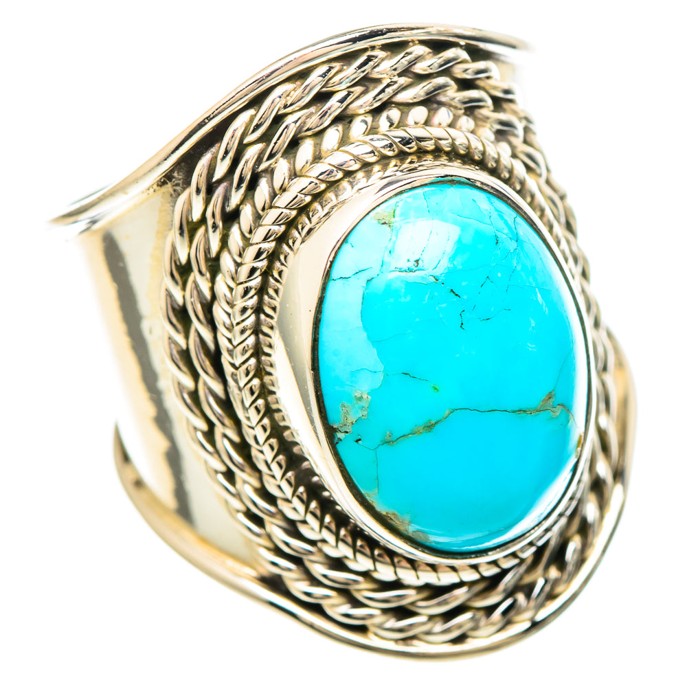 Tibetan Turquoise Rings handcrafted by Ana Silver Co - RING99327