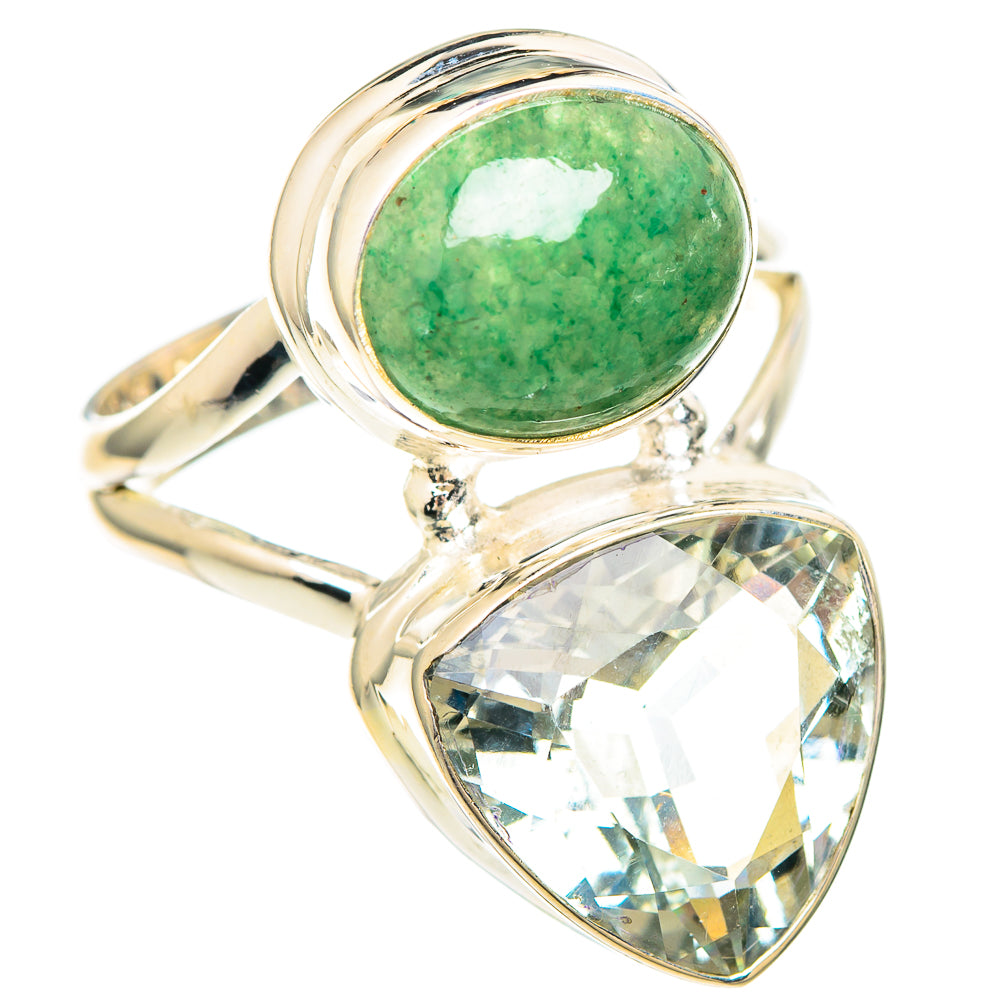 Green Amethyst Rings handcrafted by Ana Silver Co - RING99369
