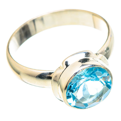 Blue Topaz Rings handcrafted by Ana Silver Co - RING99402 - Photo 2