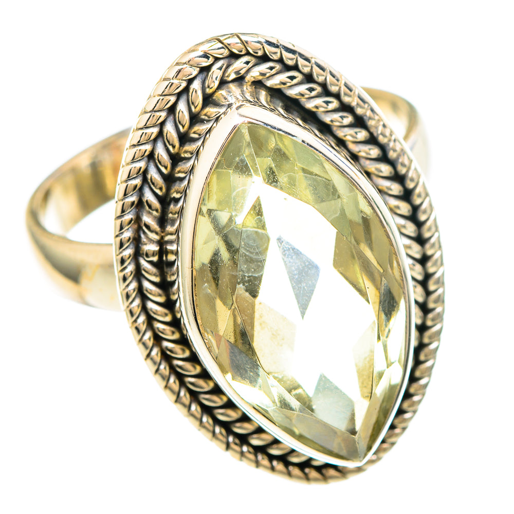 Green Amethyst Rings handcrafted by Ana Silver Co - RING99407