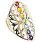 Multi-stone Rainbow Chakra Rings handcrafted by Ana Silver Co - RING99433