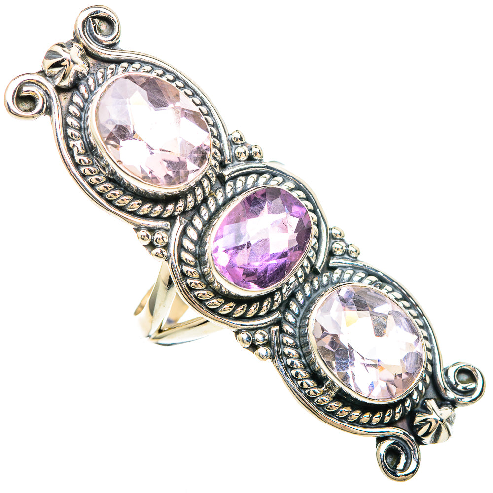 Rose Quartz Rings handcrafted by Ana Silver Co - RING99453