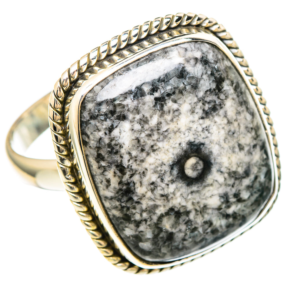 Moroccan Goniatite Fossil Rings handcrafted by Ana Silver Co - RING99455 - Photo 2