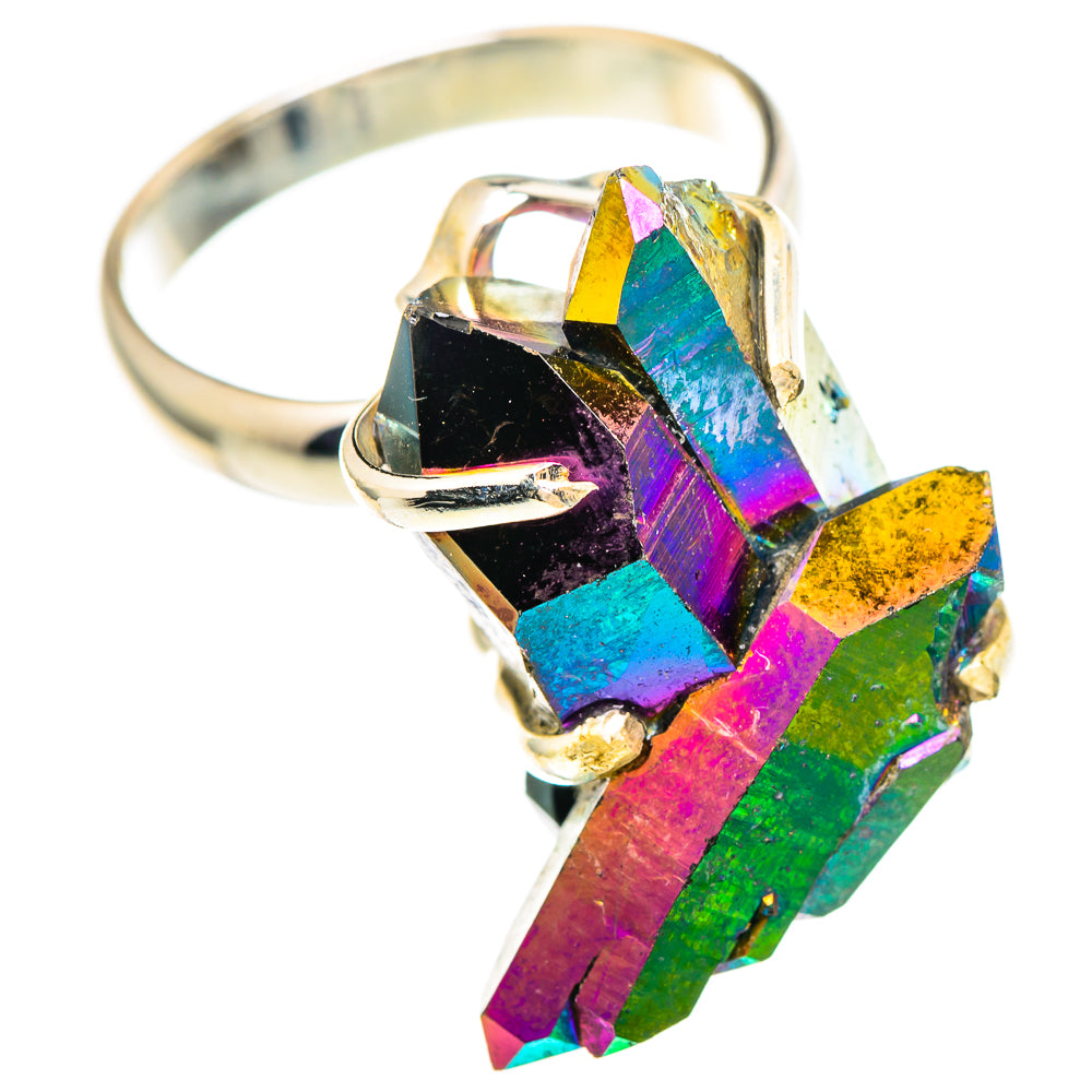 Titanium Sunshine Druzy Rings handcrafted by Ana Silver Co - RING99459