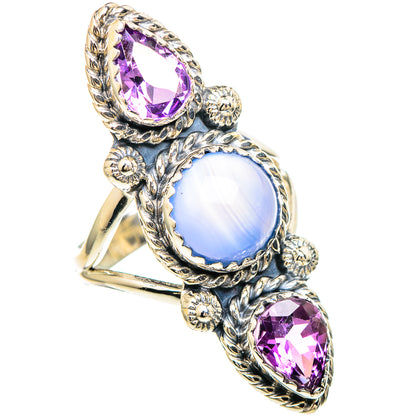 Aqua Chalcedony Rings handcrafted by Ana Silver Co - RING99464