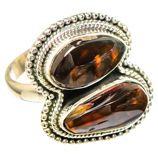 Mexican Fire Agate Rings handcrafted by Ana Silver Co - RING99486