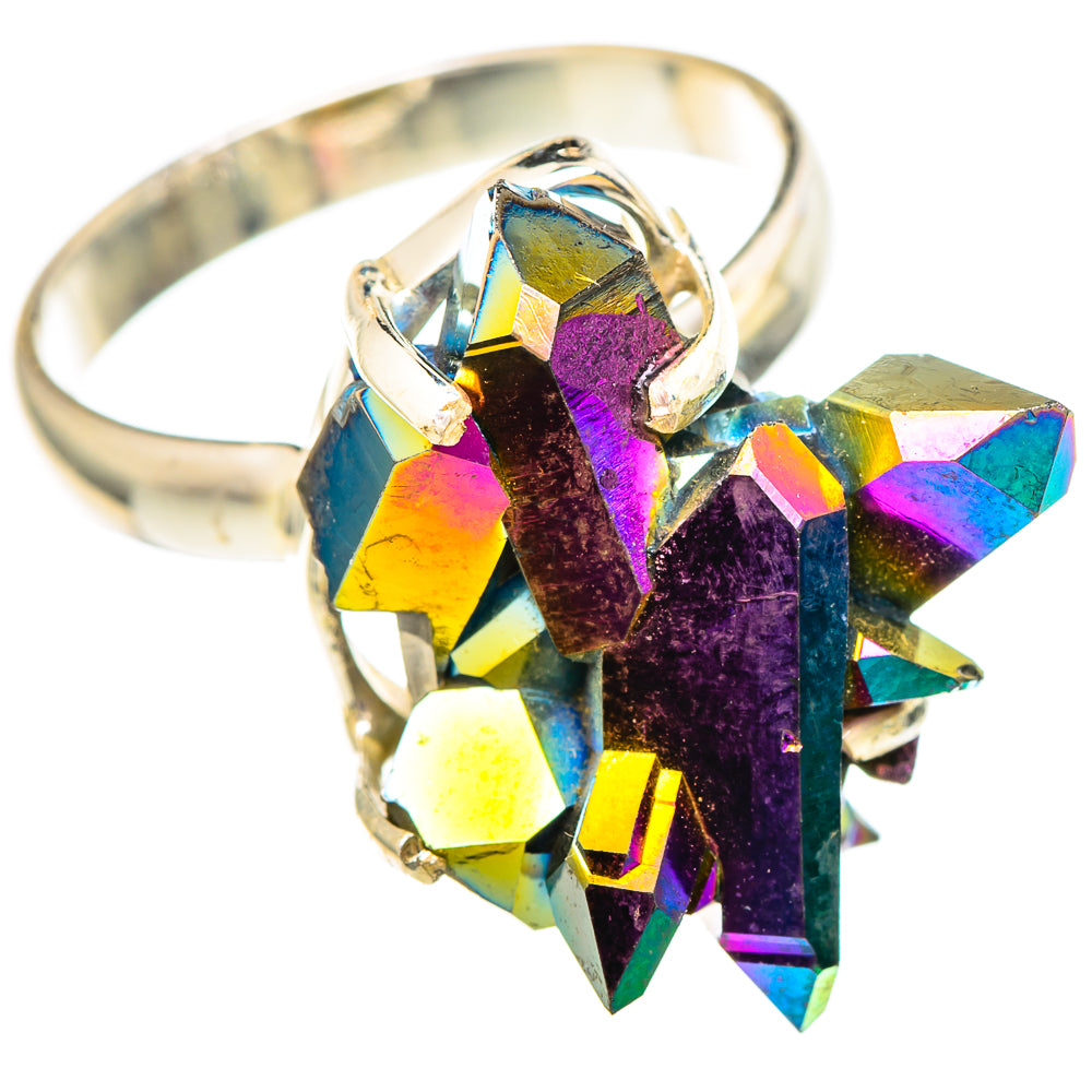 Titanium Sunshine Druzy Rings handcrafted by Ana Silver Co - RING99507