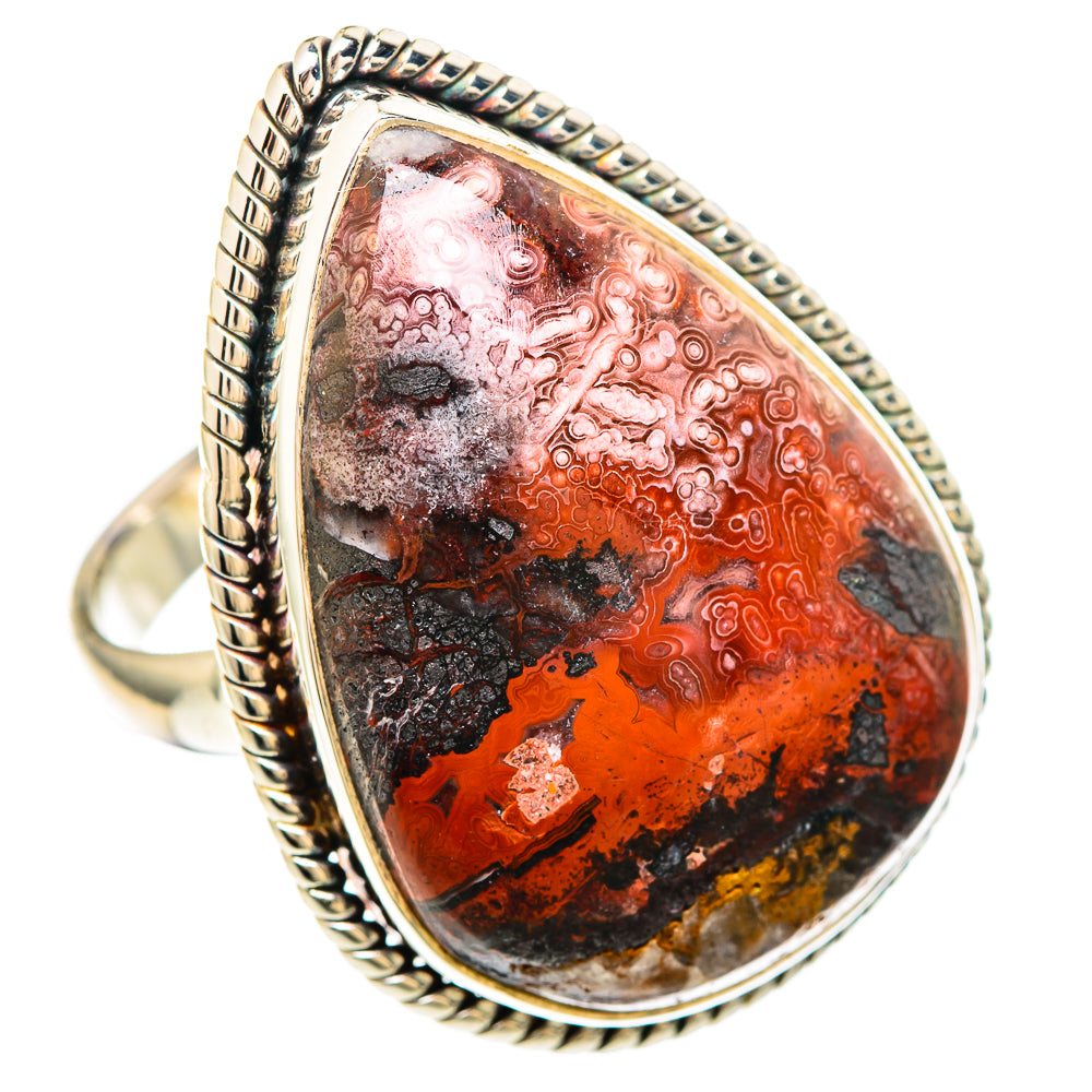 Crazy Lace Agate Rings handcrafted by Ana Silver Co - RING99525 - Photo 2