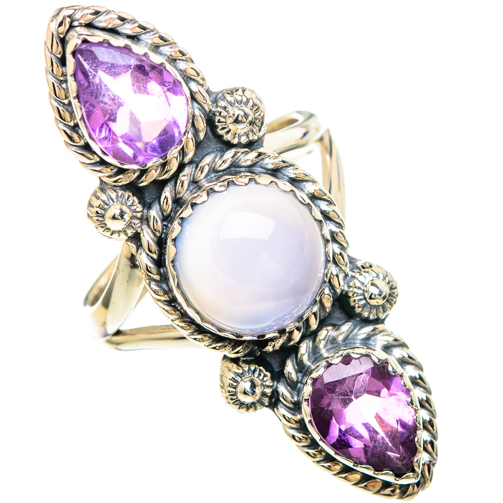 Aqua Chalcedony Rings handcrafted by Ana Silver Co - RING99536