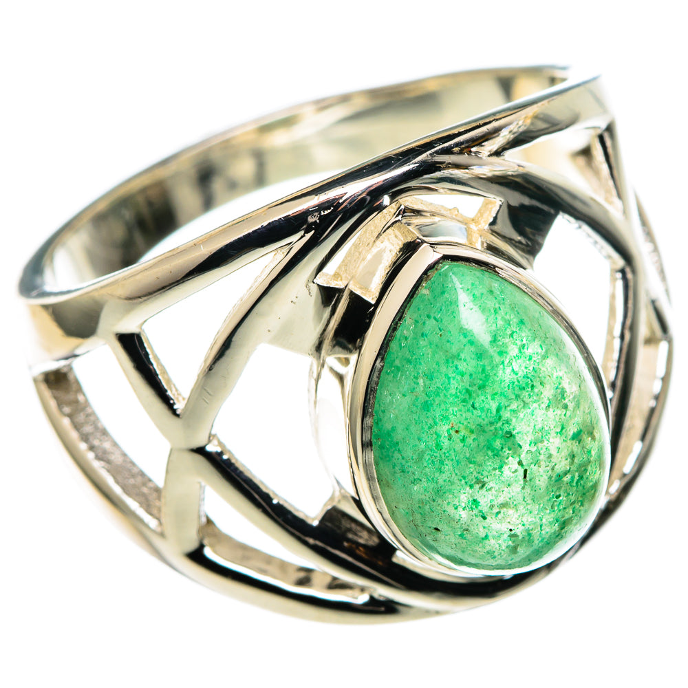 Green Aventurine Rings handcrafted by Ana Silver Co - RING99559 - Photo 2