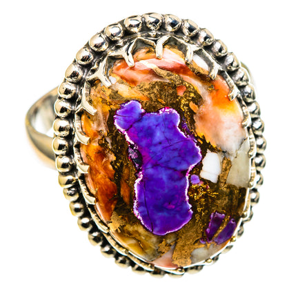 Spiny Oyster Turquoise Rings handcrafted by Ana Silver Co - RING99588