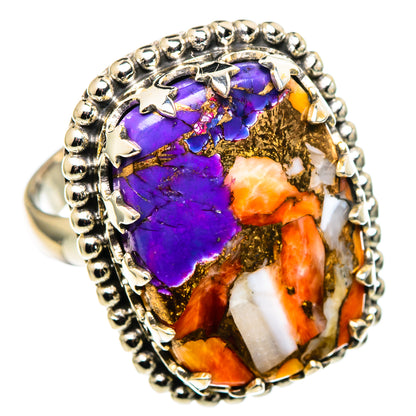 Spiny Oyster Turquoise Rings handcrafted by Ana Silver Co - RING99627