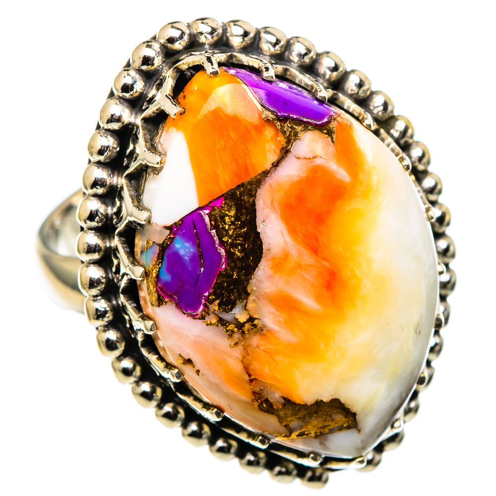 Spiny Oyster Turquoise Rings handcrafted by Ana Silver Co - RING99630