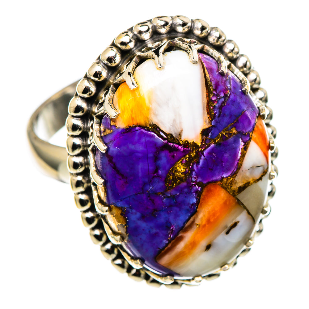 Spiny Oyster Turquoise Rings handcrafted by Ana Silver Co - RING99665