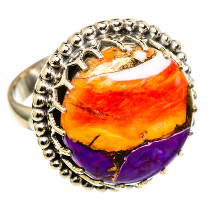 Spiny Oyster Turquoise Rings handcrafted by Ana Silver Co - RING99667