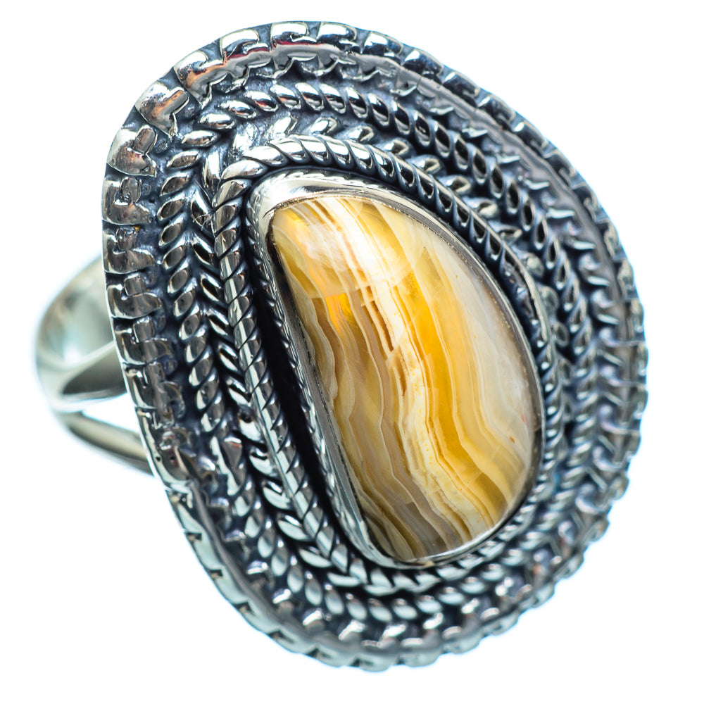 Laguna Lace Agate Rings handcrafted by Ana Silver Co - RING996763