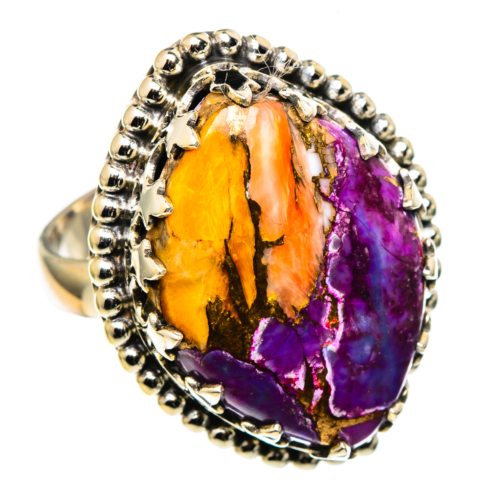 Spiny Oyster Turquoise Rings handcrafted by Ana Silver Co - RING99705