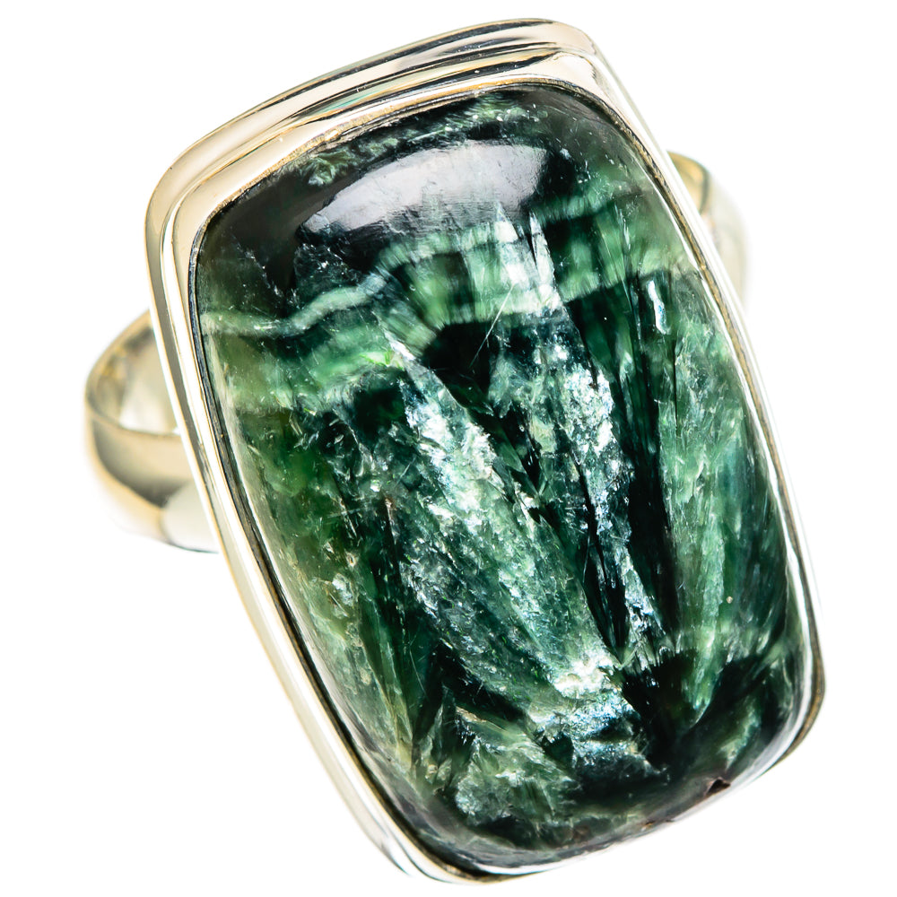 Seraphinite Rings handcrafted by Ana Silver Co - RING99763 - Photo 2