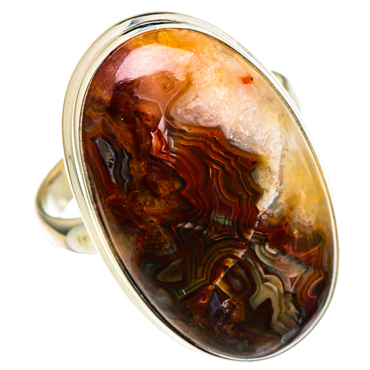 Crazy Lace Agate Rings handcrafted by Ana Silver Co - RING99772
