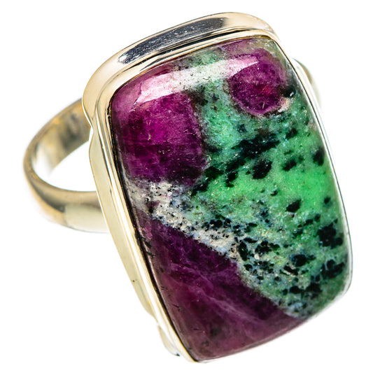 Ruby Zoisite Rings handcrafted by Ana Silver Co - RING99790