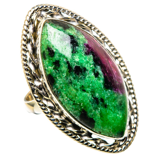 Ruby Zoisite Rings handcrafted by Ana Silver Co - RING99805