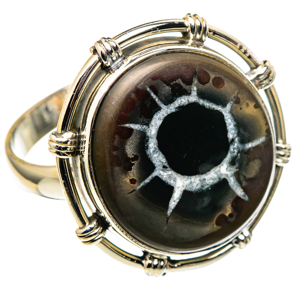 Septarian Geode Rings handcrafted by Ana Silver Co - RING99812