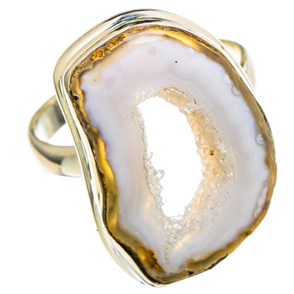 White Geode Slice Rings handcrafted by Ana Silver Co - RING99824