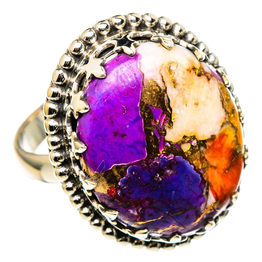 Spiny Oyster Turquoise Rings handcrafted by Ana Silver Co - RING99828