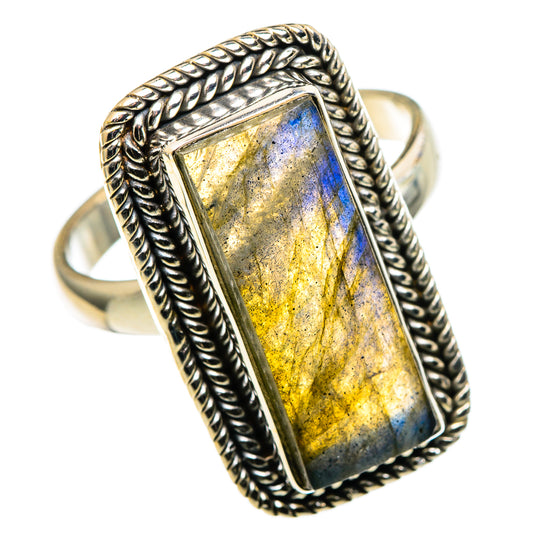 Labradorite Rings handcrafted by Ana Silver Co - RING99833