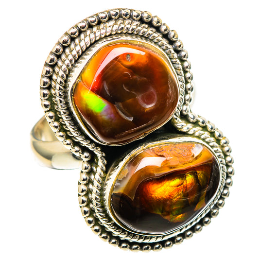 Mexican Fire Agate Rings handcrafted by Ana Silver Co - RING99847