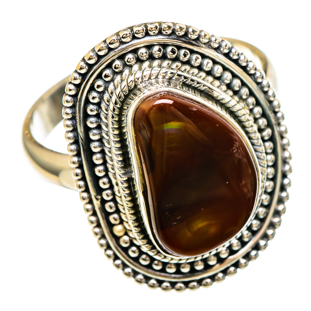 Mexican Fire Agate Rings handcrafted by Ana Silver Co - RING99881