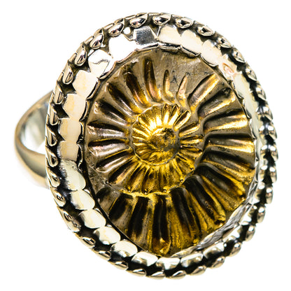 Pyrite Fossil Rings handcrafted by Ana Silver Co - RING99901
