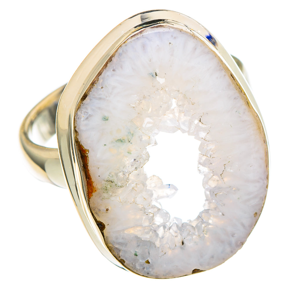 White Geode Slice Rings handcrafted by Ana Silver Co - RING99905