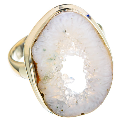 White Geode Slice Rings handcrafted by Ana Silver Co - RING99905