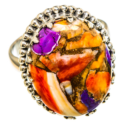 Spiny Oyster Turquoise Rings handcrafted by Ana Silver Co - RING99908